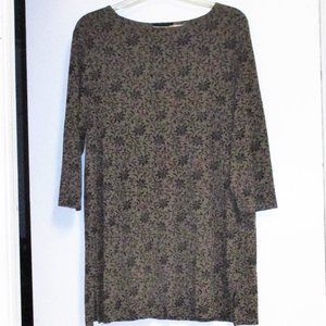 Shirt - Notations Woman Shirt ¾ Sleeve Black Floral